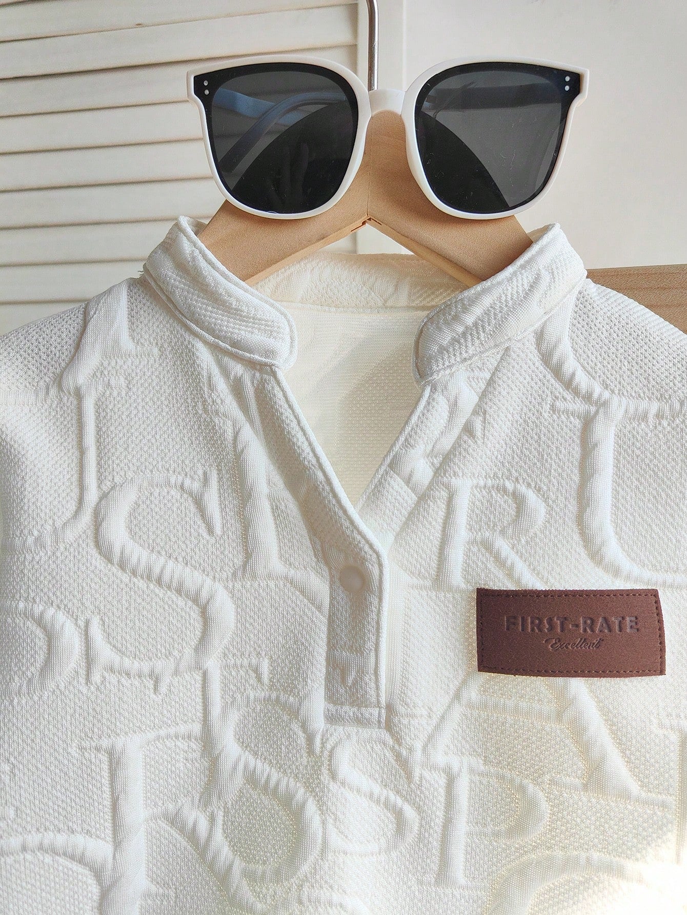 Chatreadl 2Pcs Kids White Warm Thick T-Shirt and Pants Set, Autumn/Winter Knitted Jacquard