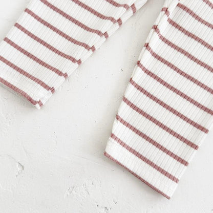 Newborn Baby Girl Spring Autumn Set Ice Cream Patch Top Striped Long Pants Top Pants 2Pc Casual Comfortable Pink Set