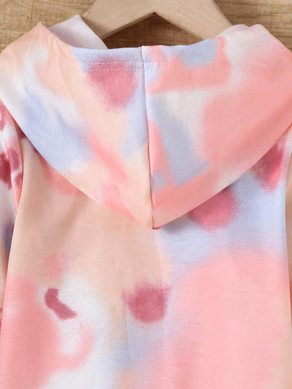 2Pcs Young Girl Casual Contrast Color Letter Print Long Sleeve Top and Contrast Pants Set, Fall/Winter