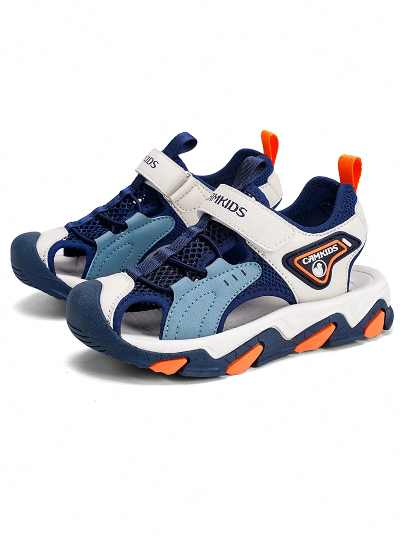 Kids Sandals, New Boys Girls Summer Sandals, School & Campus Style, Slip-Resistant Sole, Breathable, Lightweight, Hook and Loop Design, Suitable for Outdoor, Playground, Pool, Toe-Protective