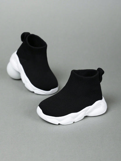 Kids' Simple Style Long Tube Breathable Durable Fabric Sports Shoes