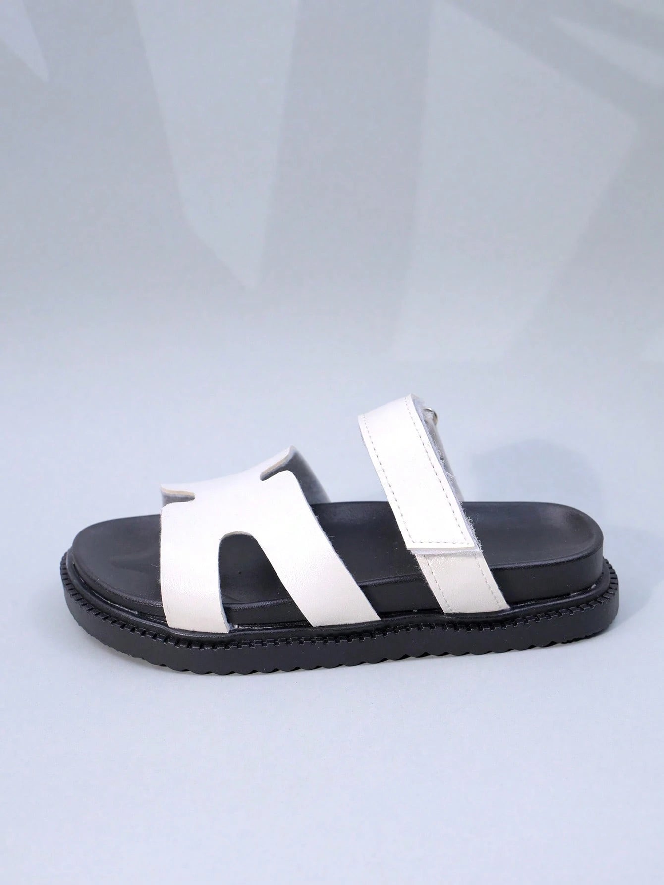 1 Pair Kids' Fashion Double Strap H-Type Sandals, Comfortable Breathable Open Toe Flat Casual Slippers, Versatile for Daily Wear