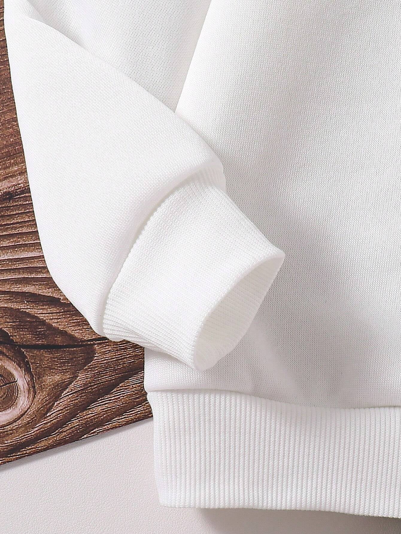 Young Boy Camo Pattern Fleece Sweatshirt and Cargo Pants Set