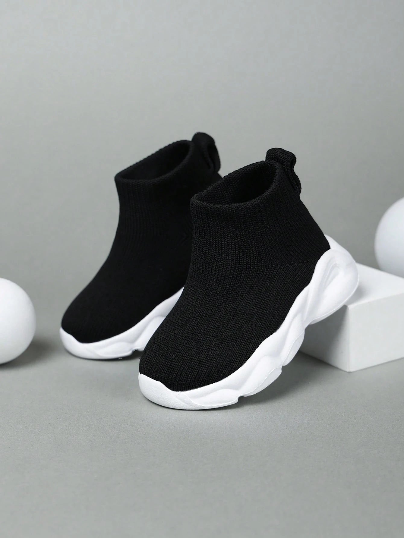 Kids' Simple Style Long Tube Breathable Durable Fabric Sports Shoes