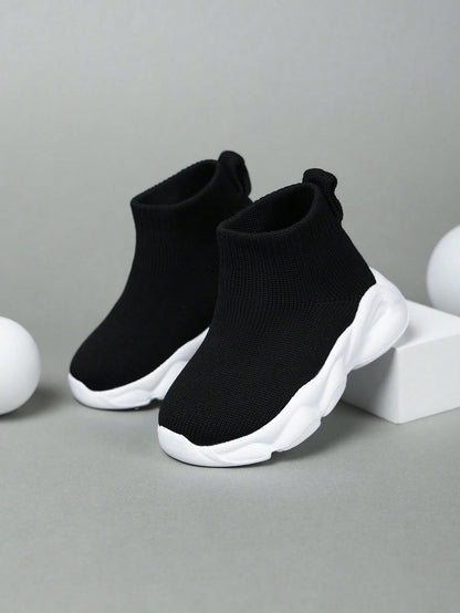 Kids' Simple Style Long Tube Breathable Durable Fabric Sports Shoes