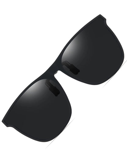 Polarized Fishing Outdoor Clip-On Flip up Clip Rimless Sunglasses for Prescription Glasses - TAC Lens with UV400 VK5