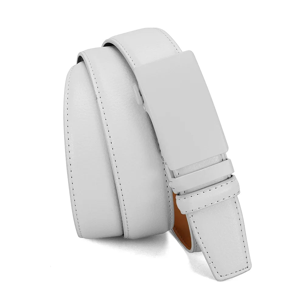 Men'S Business Belt Leather Classic Alloy Buckle High Quality Casual Fashion Ratchet Adjustable Belt Cowboy Punk Casual Belt