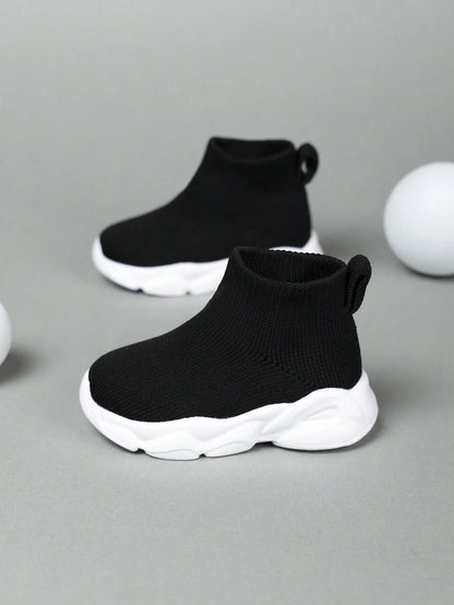 Kids' Simple Style Long Tube Breathable Durable Fabric Sports Shoes