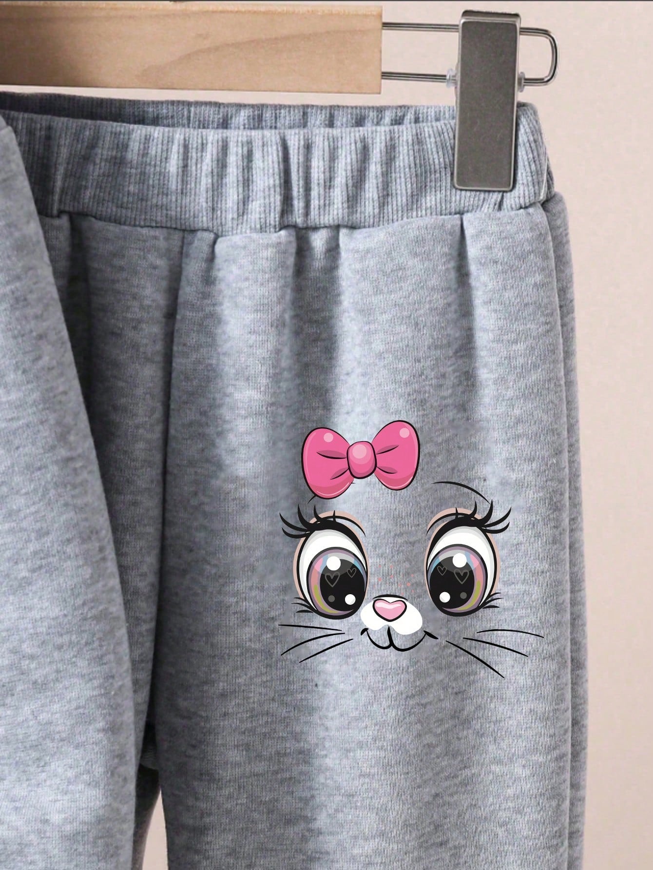 Toddler Cartoon Pattern Fleece Hoodie and Sweatpants Set