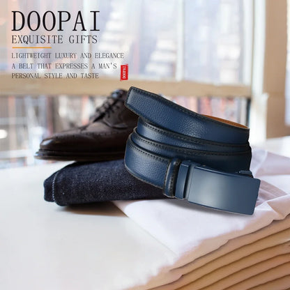 Men'S Business Belt Leather Classic Alloy Buckle High Quality Casual Fashion Ratchet Adjustable Belt Cowboy Punk Casual Belt