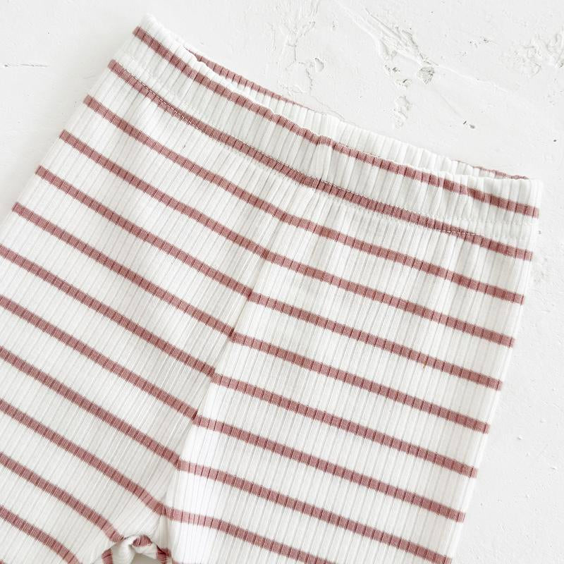 Newborn Baby Girl Spring Autumn Set Ice Cream Patch Top Striped Long Pants Top Pants 2Pc Casual Comfortable Pink Set